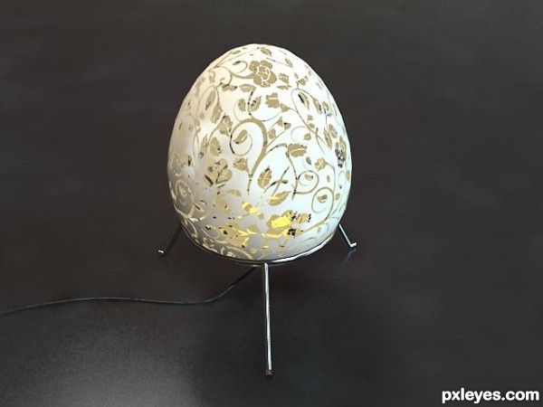 Creation of egg lamp: Final Result